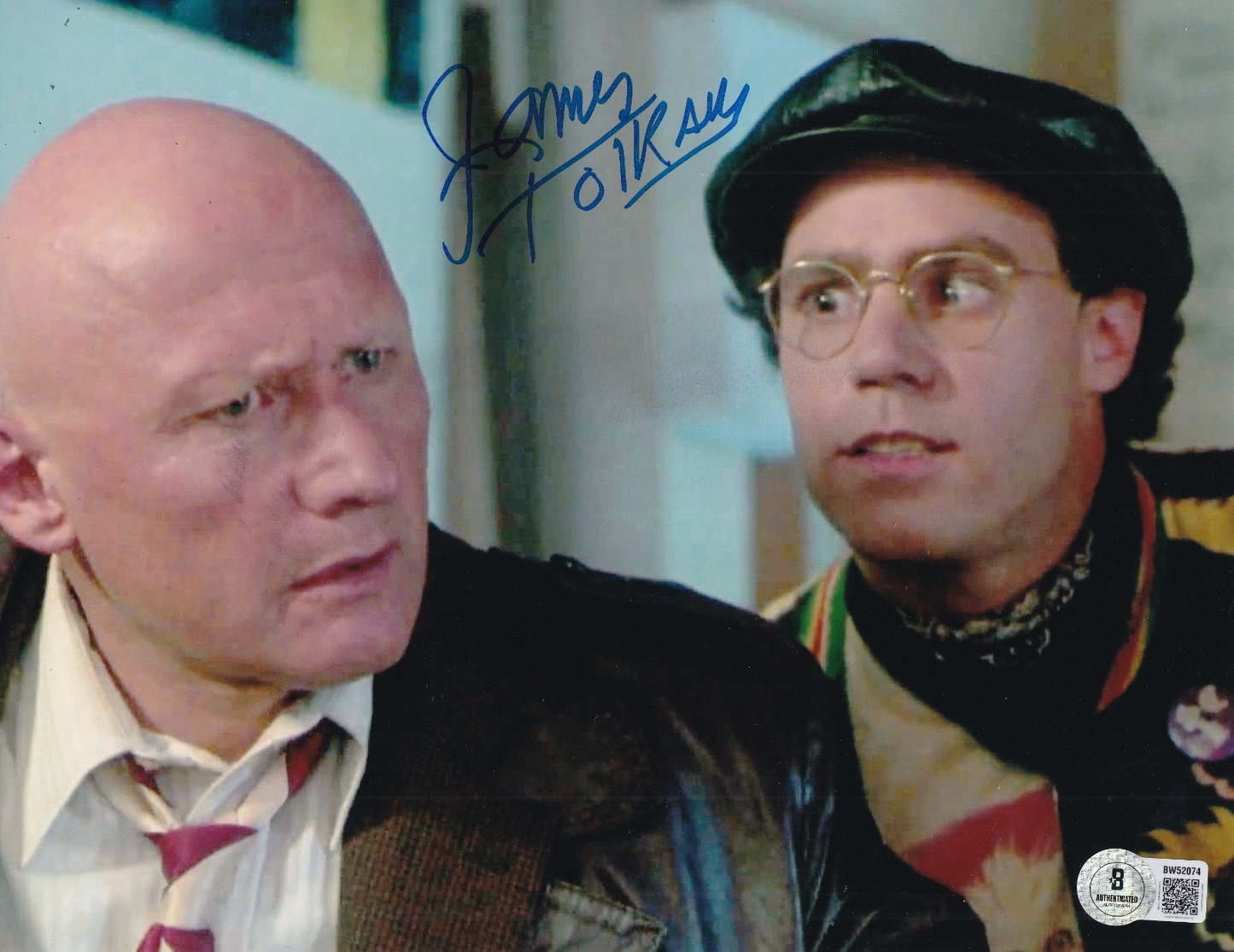 JAMES TOLKAN signed (BACK TO THE FUTURE) Movie 8X10 photo BECKETT BAS BW52074