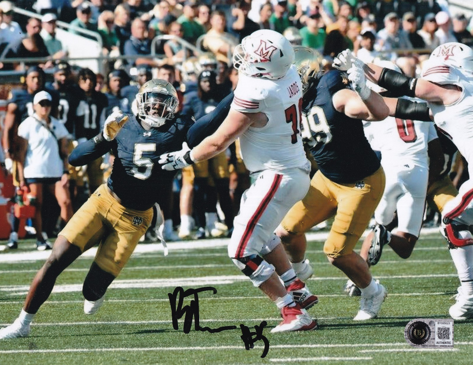 BOUBACAR TRAORE signed (NOTRE DAME FIGHTING IRISH) 8X10 photo BECKETT BY085623