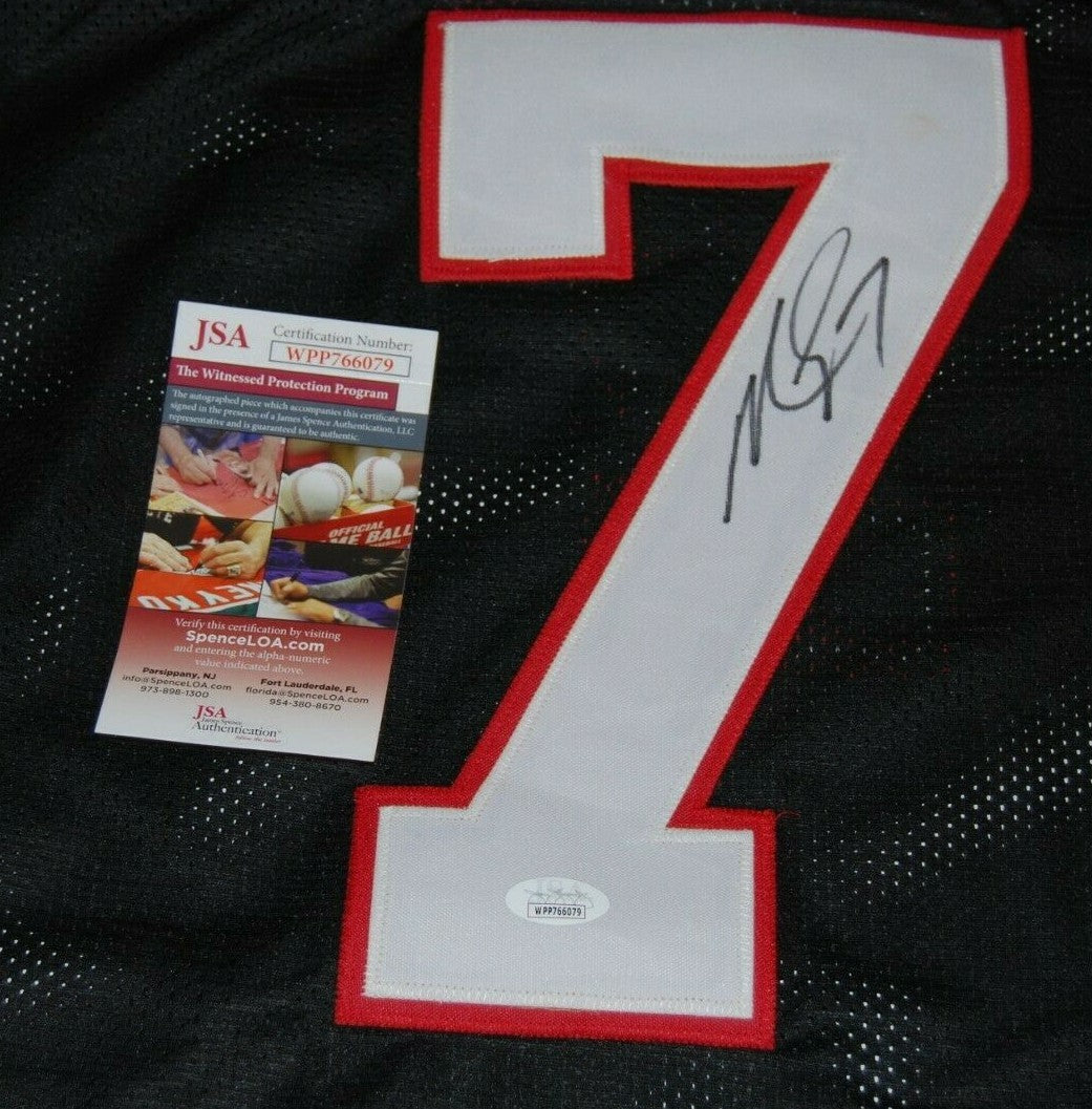 MICHAEL VICK signed (ATLANTA FALCONS) Custom Black football jersey JSA WITNESSED