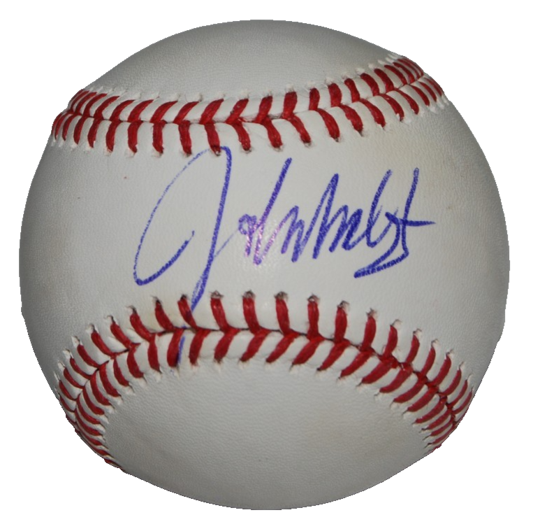 JOHN SMOLTZ signed (ATLANTA BRAVES) OML Major League baseball BECKETT BY085990