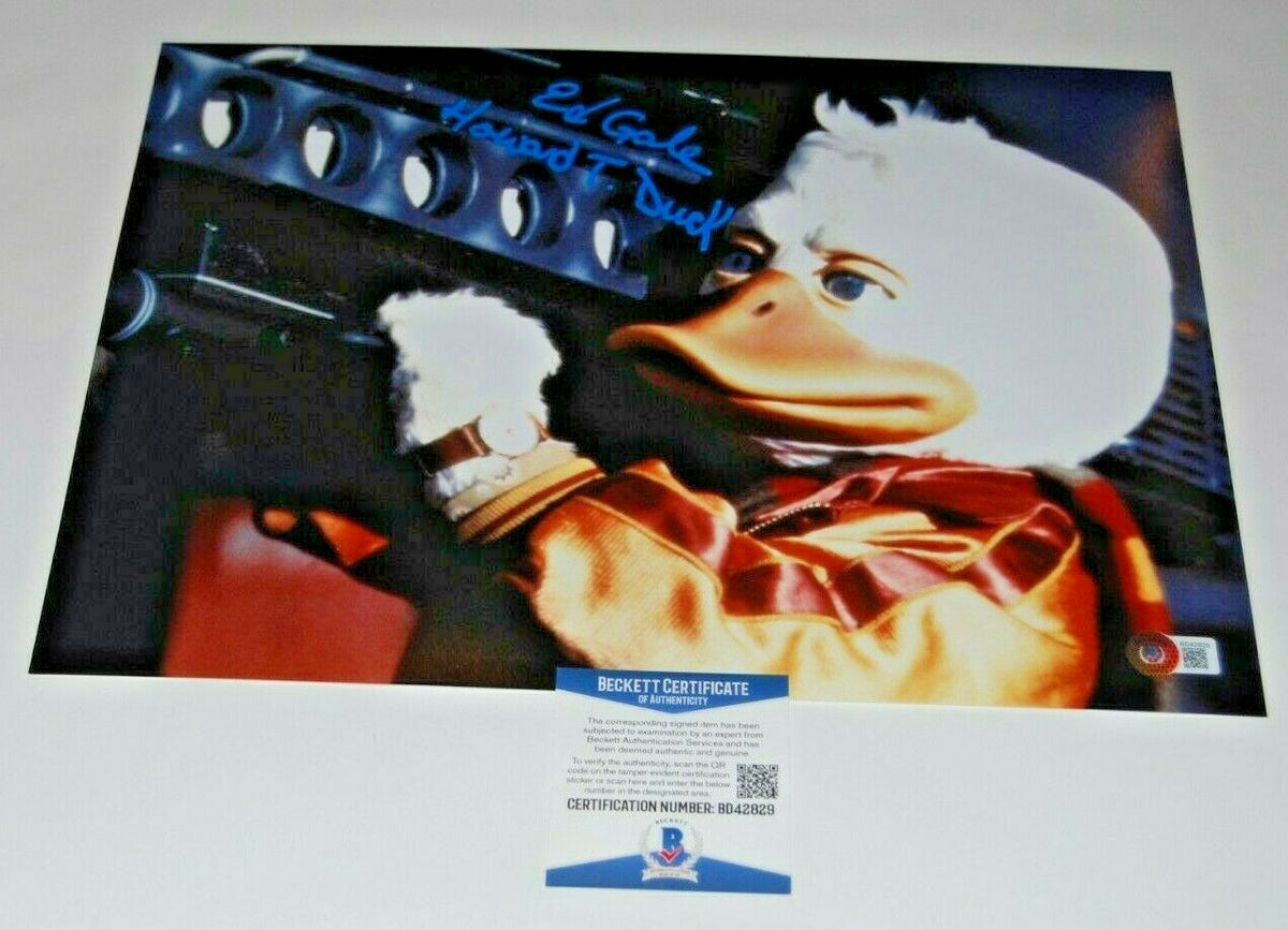 ED GALE signed (HOWARD THE DUCK) Movie 11X14 photo Full Sig BECKETT BAS BD42829
