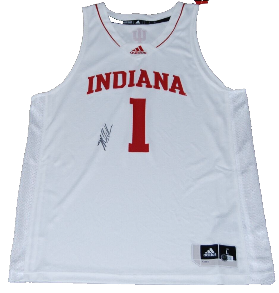 MIKE WOODSON signed (INDIANA HOOSIERS) ADIDAS basketball jersey BECKETT BP89891