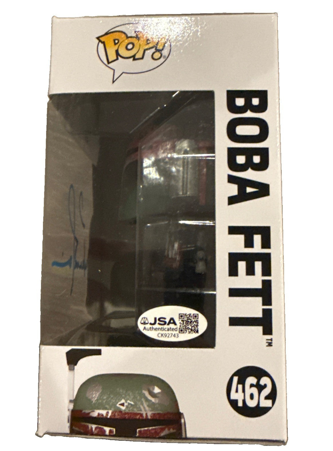 TEMUERA MORRISON signed (BOBA FETT) Mandalorian Funko Pop #462 JSA CK92743