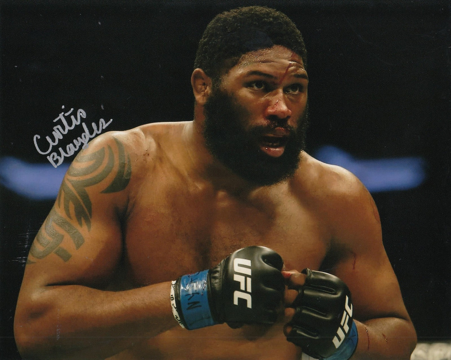 CURTIS "RAZOR" BLAYDES signed (UFC) MMA HEAVYWEIGHT FIGHTING 8X10 photo W/COA #1