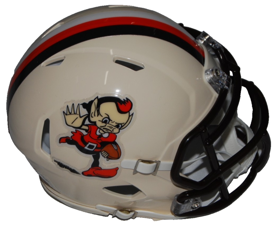 KC CONCEPCION signed (CLEVELAND BROWNS) Retro mini football helmet JSA CR86331