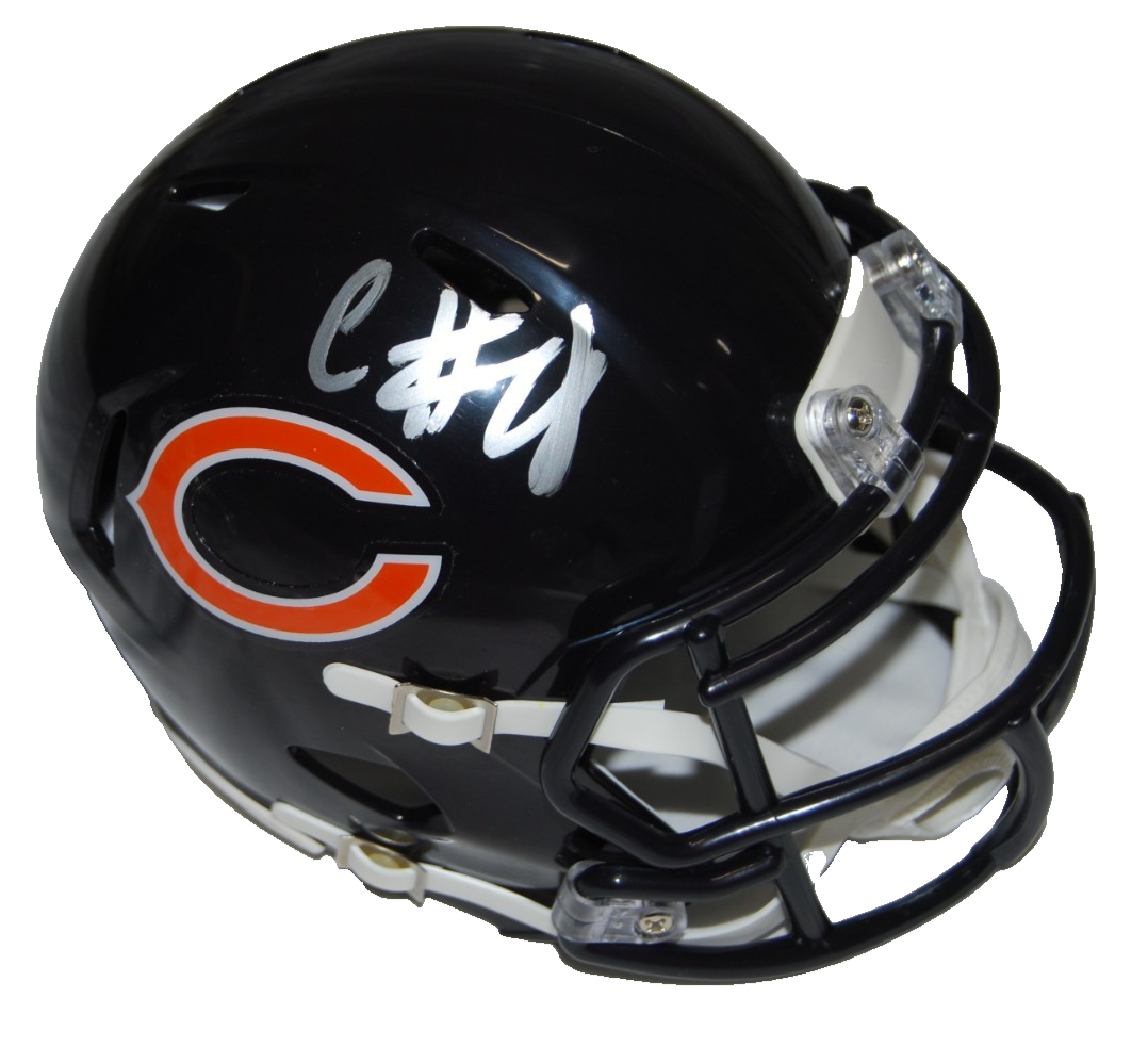 CALEB WILLIAMS signed (CHICAGO BEARS) Mini football helmet JSA COA CR86582