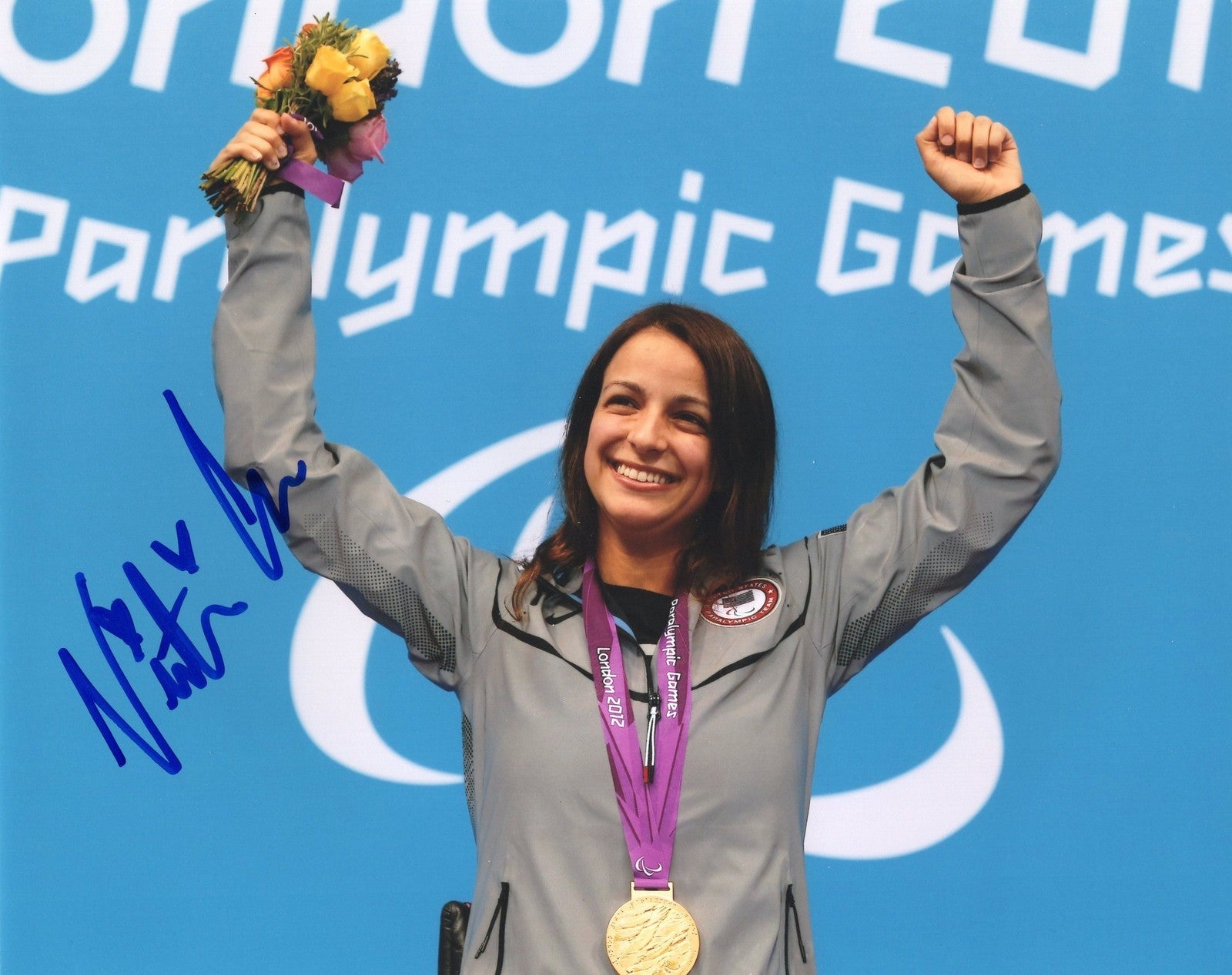 Victoria Arlen signed 8x10 Photo w/COA USA Paralympic Gold Medal Winner USA #1