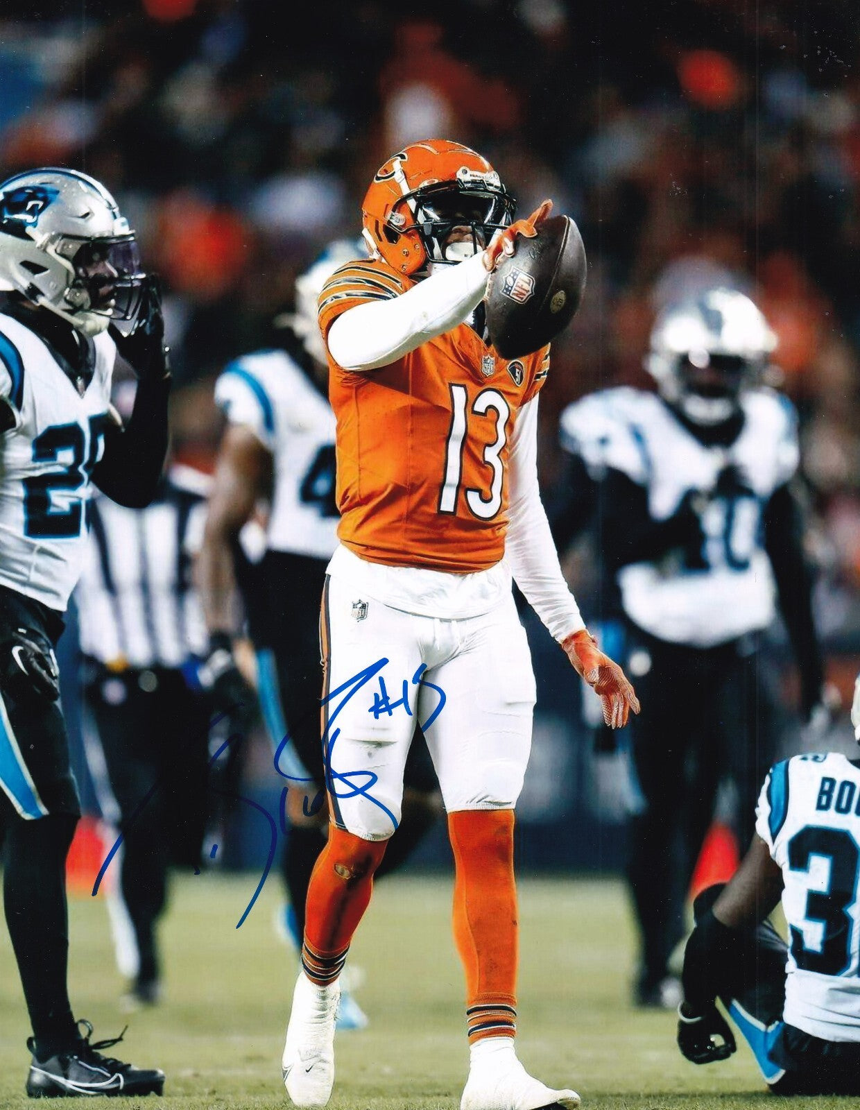 TYLER SCOTT signed (CHICAGO BEARS) autographed football 8X10 photo W/COA