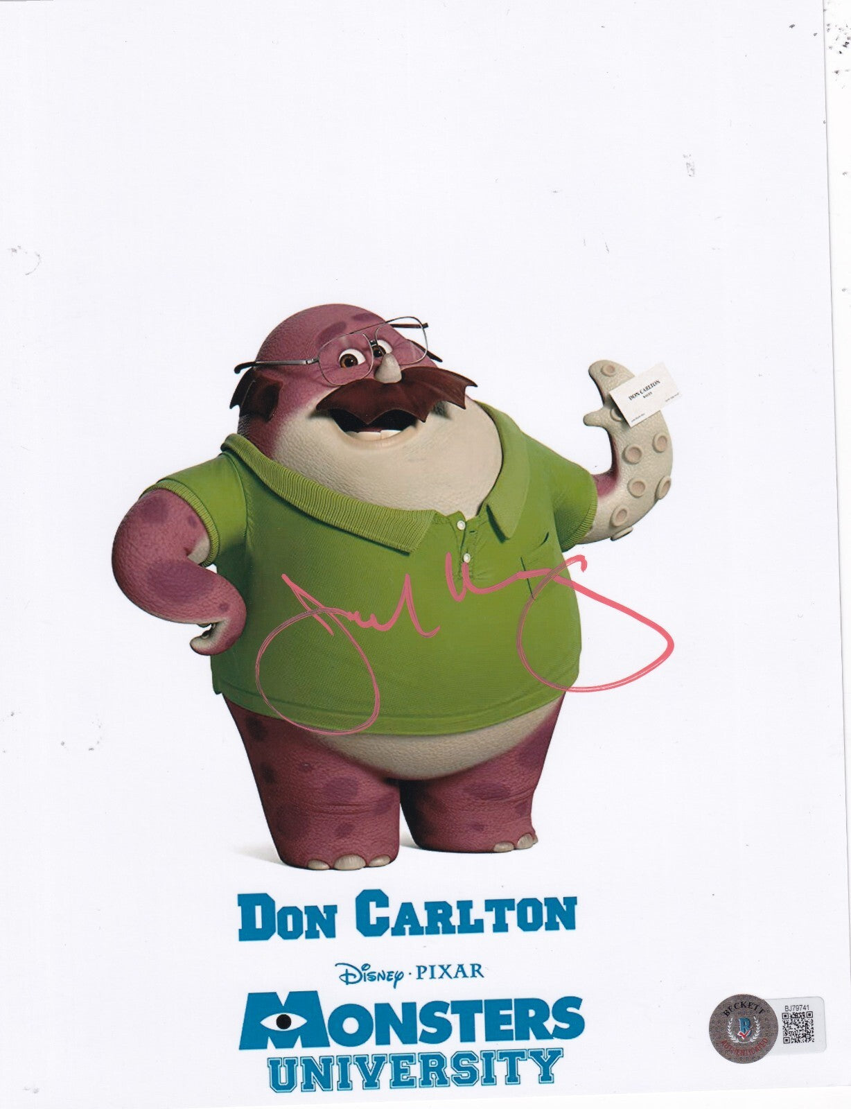 JOEL MURRAY signed (MONSTERS UNIVERSITY) Don Carlton movie 8X10 BECKETT BJ79741