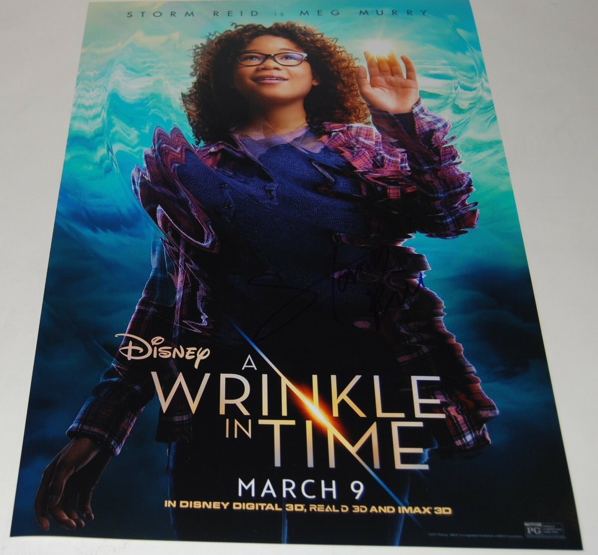 STORM REID signed (A WRINKLE IN TIME) 12X18 movie poster photo *MEG* W/COA #1