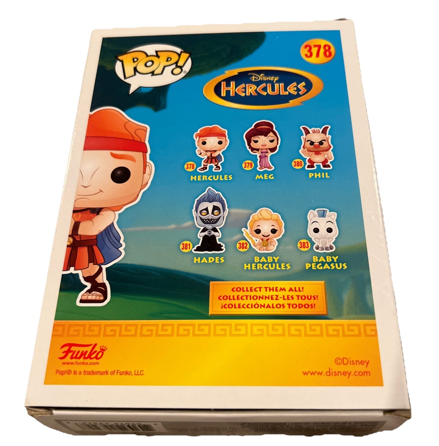 TATE DONOVAN signed (Disney) Hercules Funko Pop #378 Beckett BAS BT781578