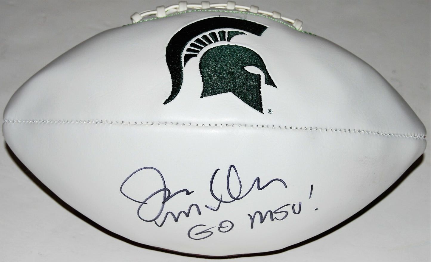 JIM MILLER signed (MICHIGAN STATE SPARTANS) logo football *CHICAGO BEARS* W/COA