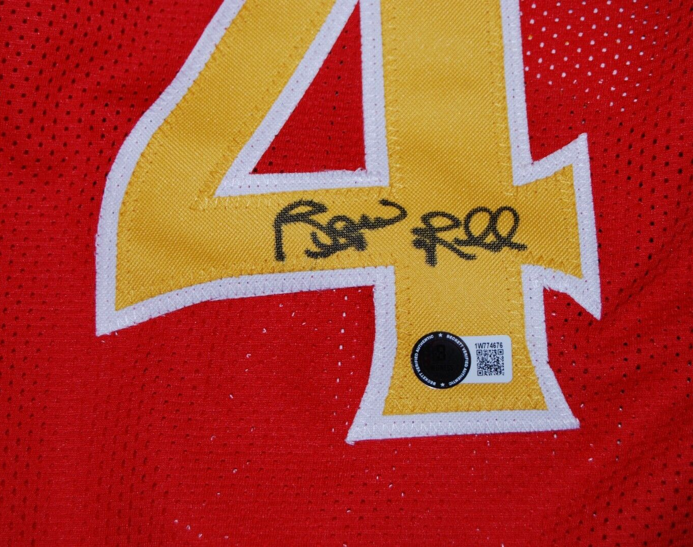 SPUD WEBB signed (ATLANTA HAWKS) Red custom Basketball jersey BECKETT WITNESSED