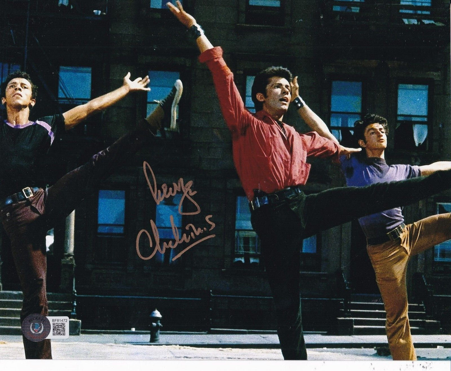 GEORGE CHAKIRIS signed (WEST SIDE STORY) Bernardo 8X10 photo BECKETT BF81472