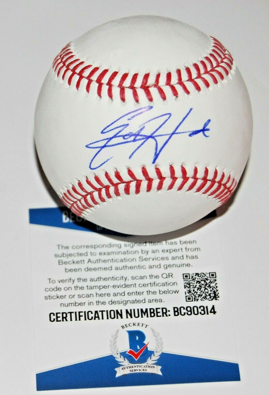 ED HOWARD signed (CHICAGO CUBS) autographed OML baseball BECKETT BAS BC90314