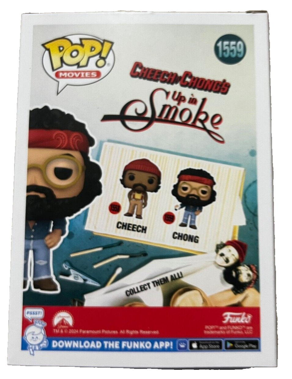 TOMMY CHONG signed  (UP IN SMOKE) autograph Funko Movie Pop 1559 BECKETT BP59484
