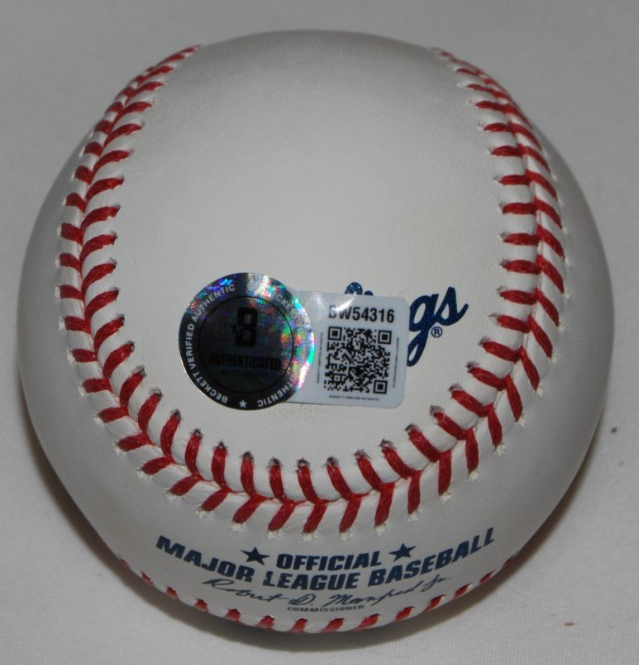 ALEX BREGMAN signed (CHICAGO CUBS) OML Major League baseball BECKETT BW54316