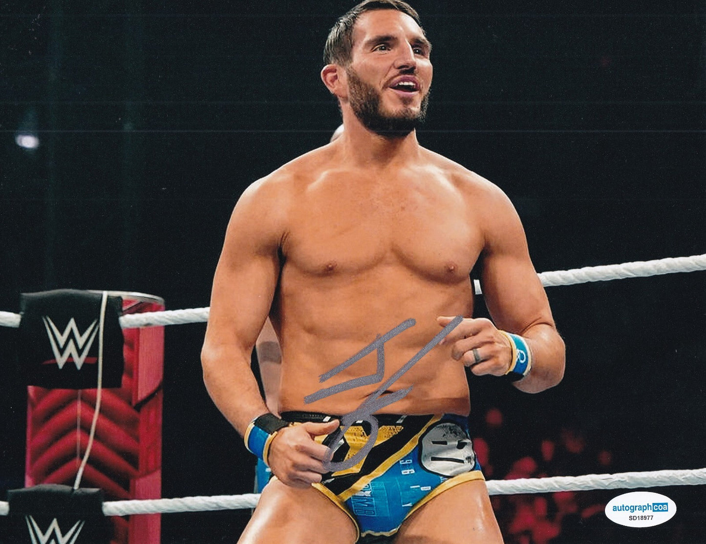 JOHNNY GARGANO signed (WWE) WRESTLING Smackdown NXT 8X10 photo ACOA SD18977