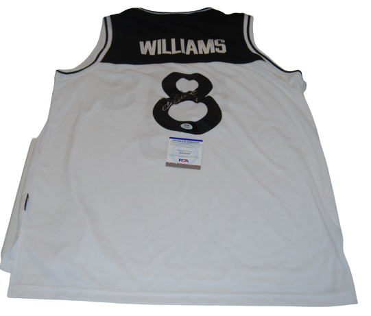 DERON WILLIAMS signed (NETS) Black custom Basketball jersey PSA/DNA AM36850