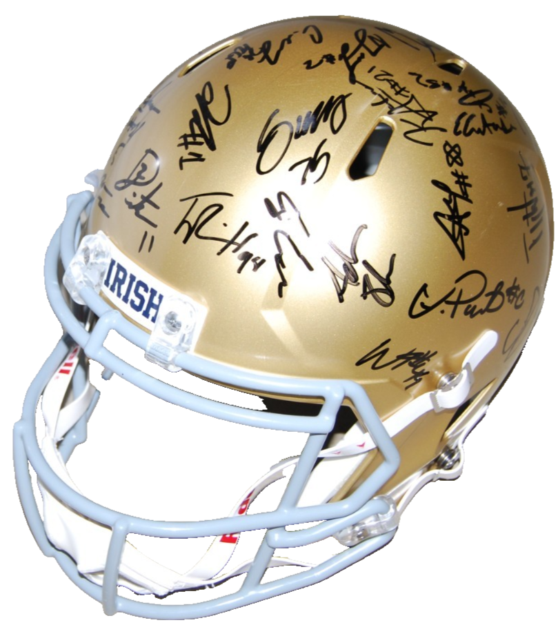 2026-27 NOTRE DAME FIGHTING IRISH team signed full size replica helmet CARR