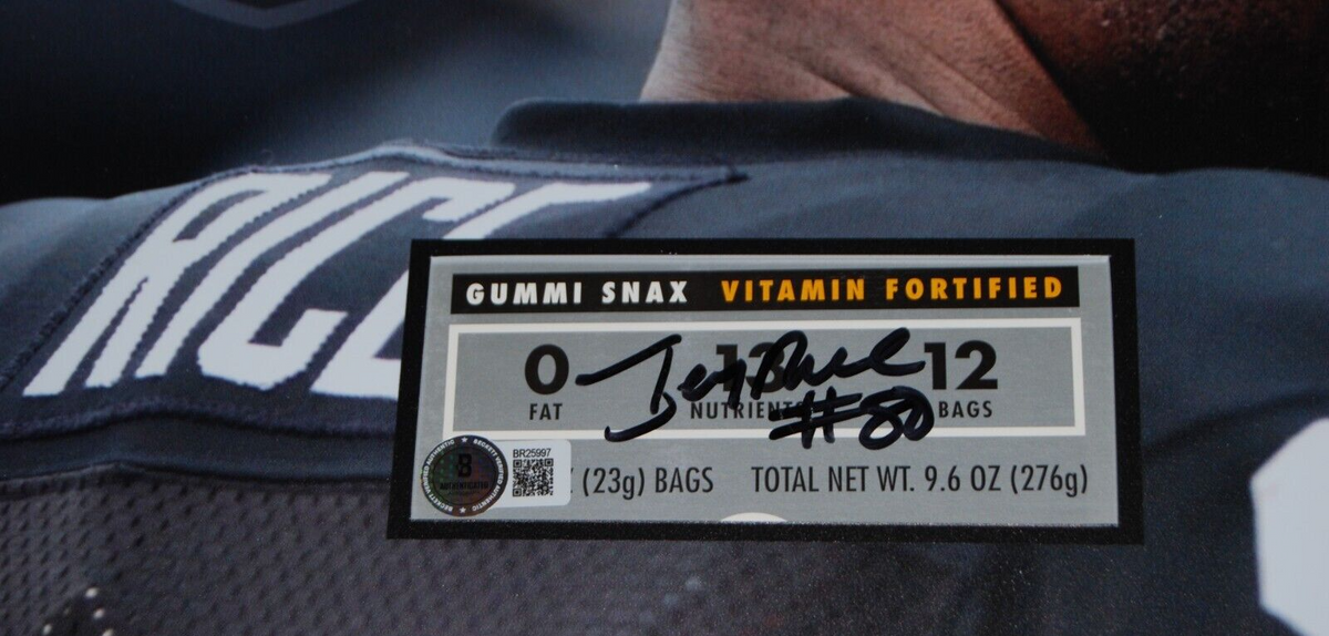 JERRY RICE signed (OAKLAND RAIDERS) football 11X14 matted cut BECKETT BR25997