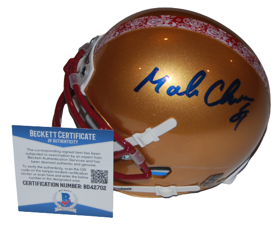 MARK CHUMURA signed (BOSON COLLEGE EAGLES) mini football helmet BECKETT BD42702