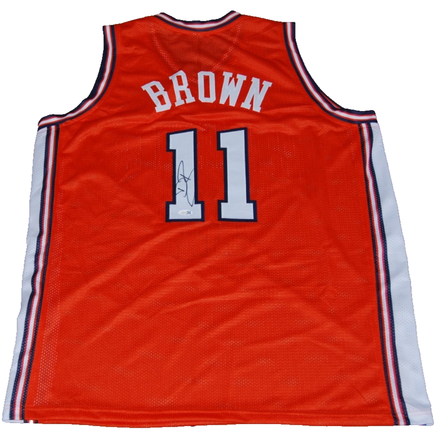 DEE BROWN signed (ILLINOIS FIGHTING ILLINI) basketball jersey JSA WITNESSED