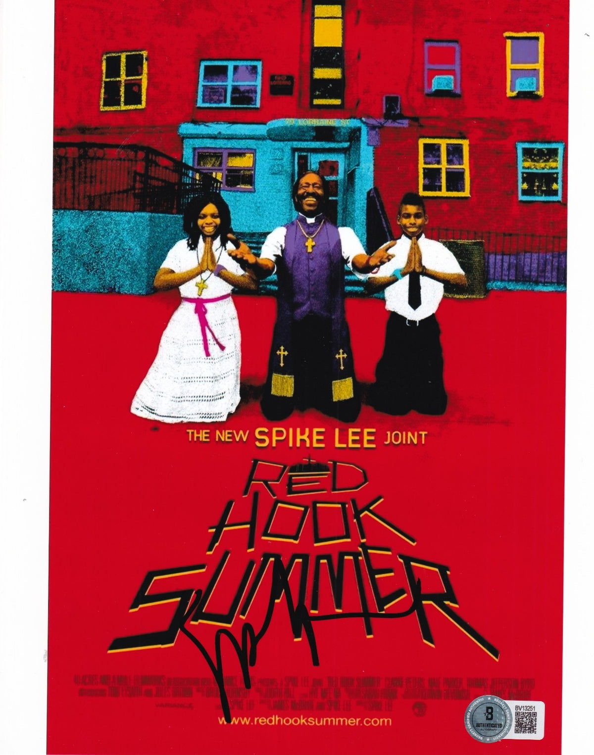SPIKE LEE signed (RED HOOK SUMMER) movie poster 8X10 photo BECKETT BV13251