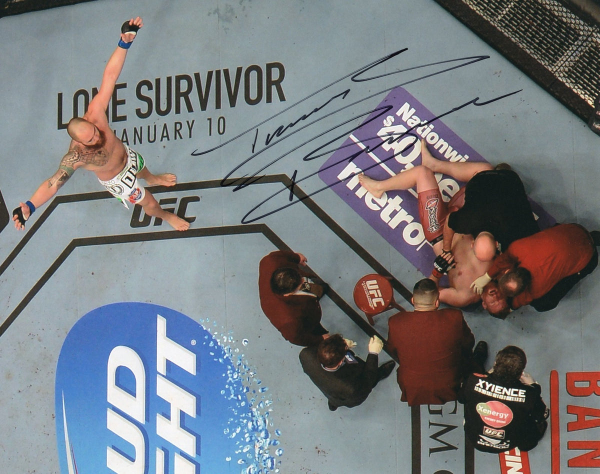 Travis Browne Signed UFC MMA Octagon 8x10 Photo w/COA