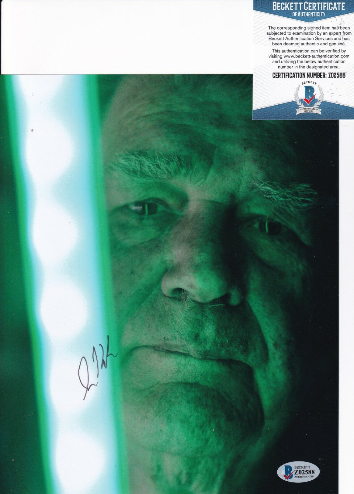 IRA KEELER signed (STAR WARS INDIANA JONES) Movie 8X10 photo BECKETT BAS Z02588
