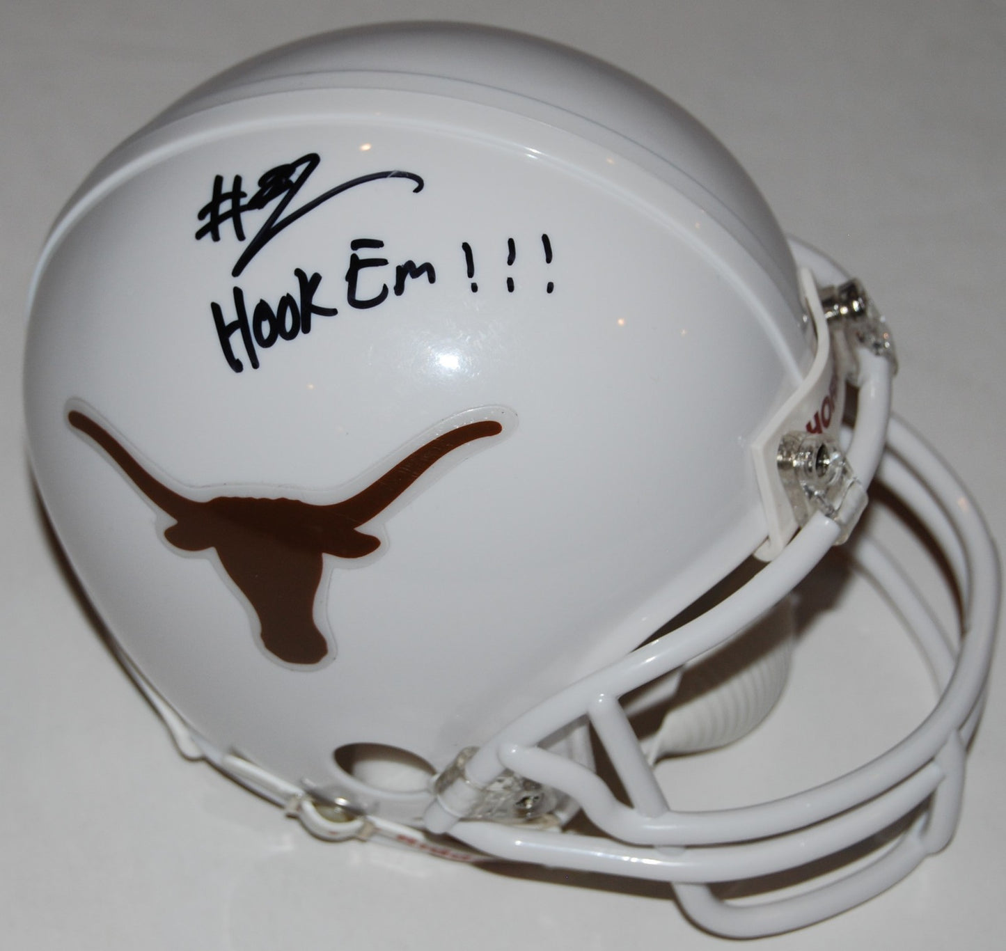 JALEN GREEN signed (TEXAS LONGHORNS) *HOOK EM* mini football helmet W/COA C