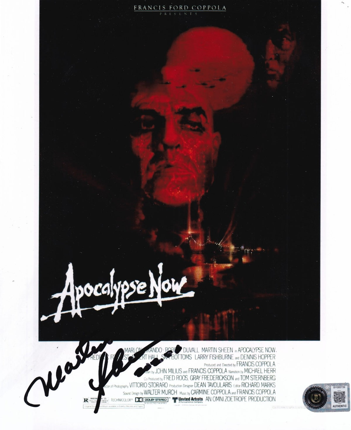 MARTIN SHEEN signed (APOCALYPSE NOW) Movie 8X10 photo BECKETT BAS BY085739