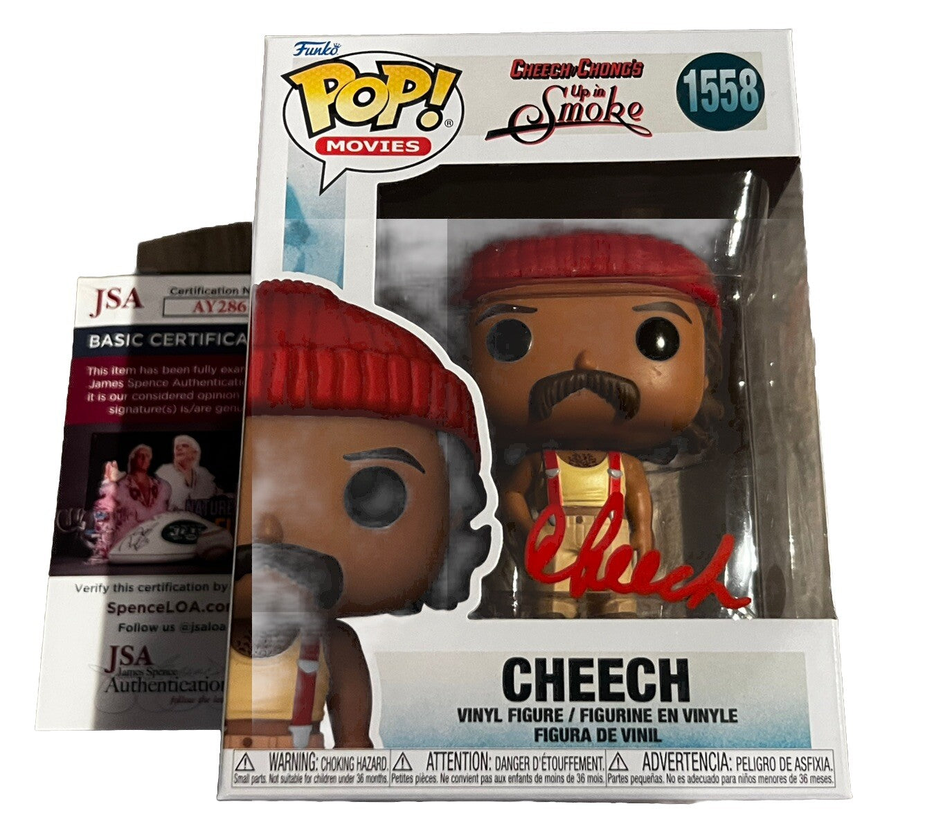 CHEECH MARIN signed  (UP IN SMOKE)  autographed Funko Movie Pop 1558 JSA AY28612