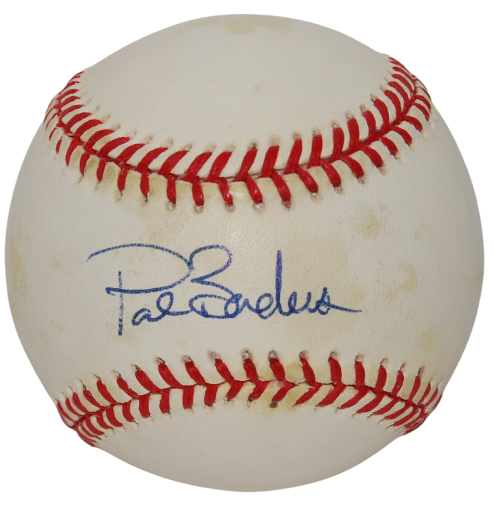 PAT BORDERS signed AL Official baseball (TORONTO BLUE JAYS) 1992 WS MVP W/COA 