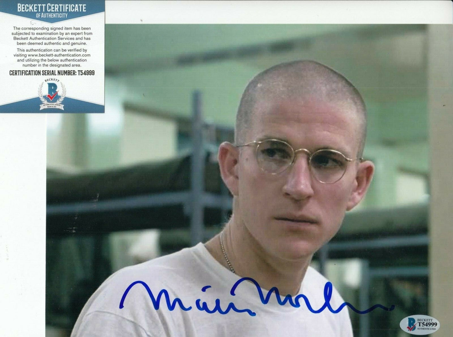 MATTHEW MODINE signed (FULL METAL JACKET) PVT JOKER 8X10 photo BECKETT T54999