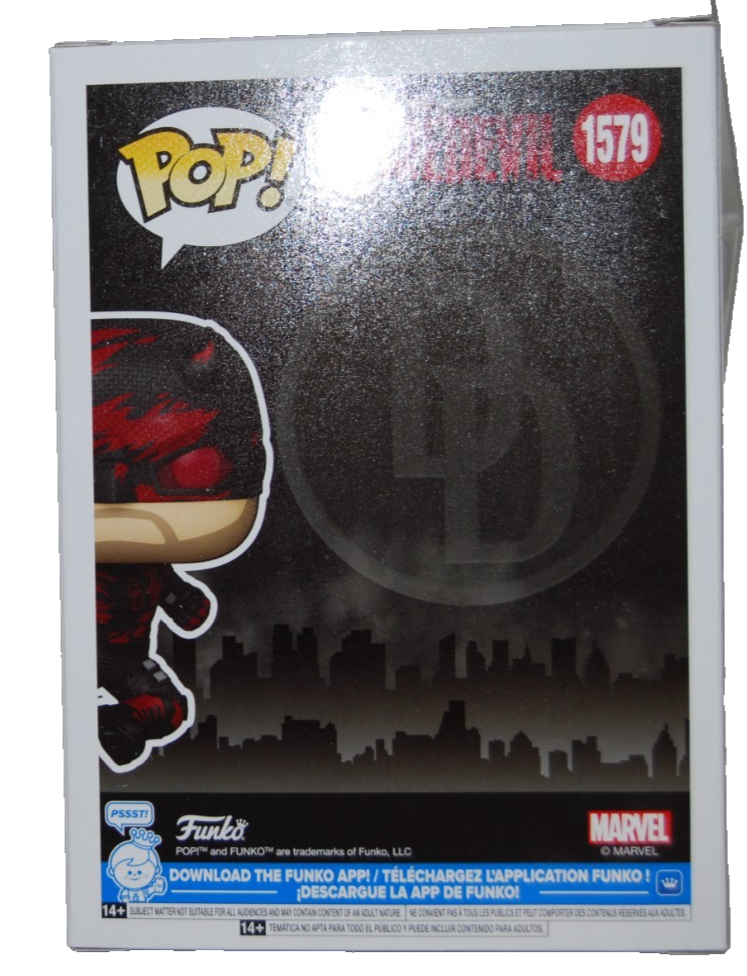 CHARLIE COX signed (DAREDEVIL) Battle Damage Funko Pop #1579 BECKETT BY085867