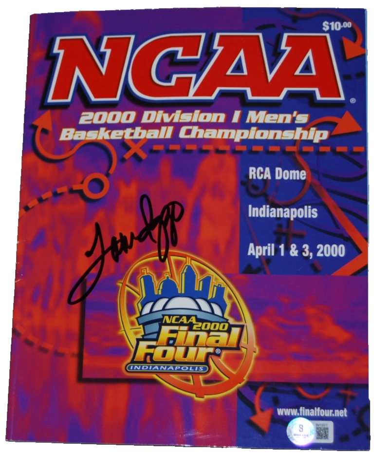 TOM IZZO signed (MICHIGAN STATE) Final Four program 2000 BECKETT BAS BV13377