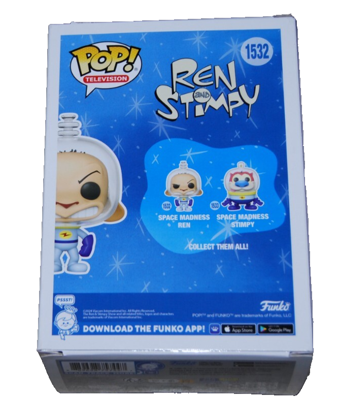 BOB CAMP signed (REN & STIMPY) Space Madness Ren Funko pop #1532 BECKETT BS38064
