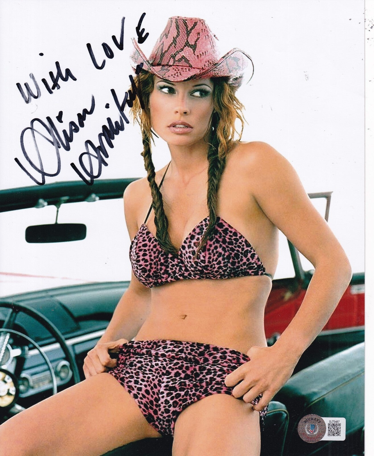 ALISON ARMITAGE signed (JERRY MAGUIRE) MODEL Actress 8X10 BECKETT BAS BJ79487