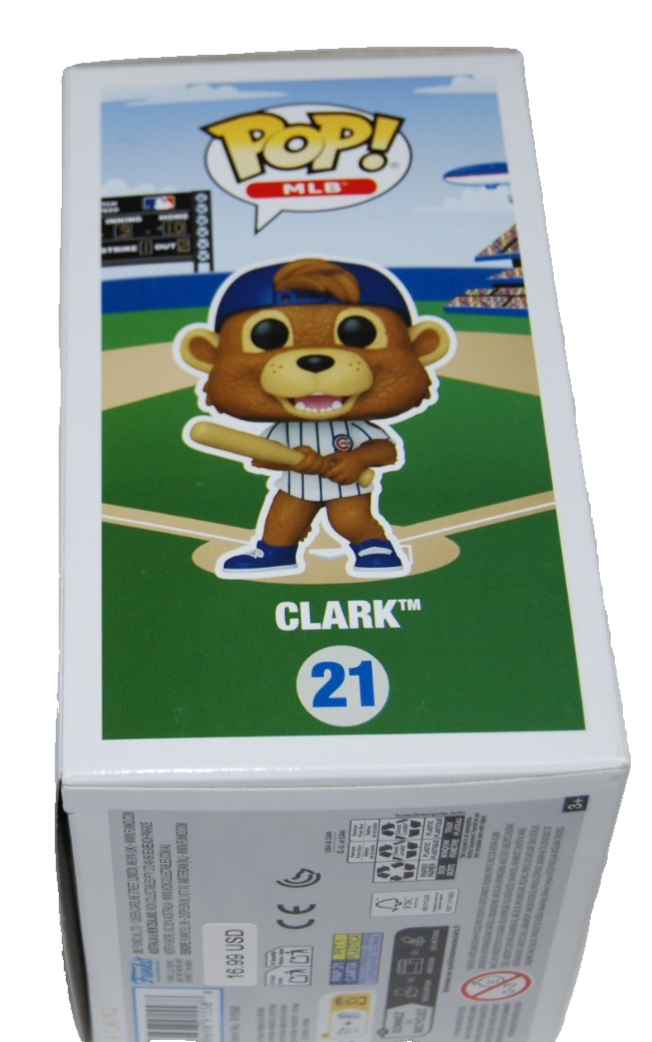PAT HUGHES signed (CLARK) Mascot WRIGLEY CUBS Funko Pop #21 BECKETT BY085885