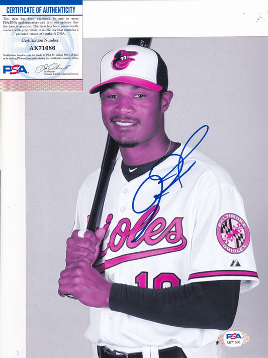 ADAM JONES signed (BALTIMORE ORIOLES) baseball 8X10 photo PSA/DNA AK71686
