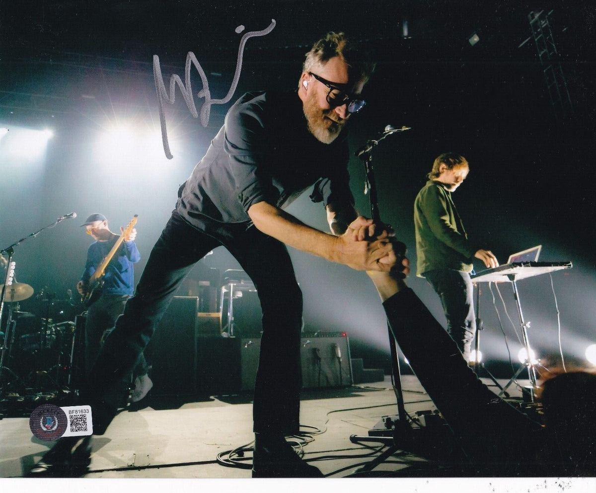MATT BERNINGER signed (THE NATIONAL) Music Singer 8X10 photo BECKETT BF81633