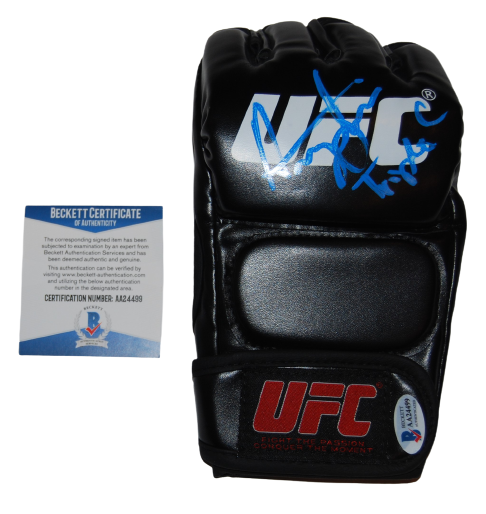 HENRY CEJUDO signed (UFC) MMA autographed Fighting glove BECKETT BAS AA24499