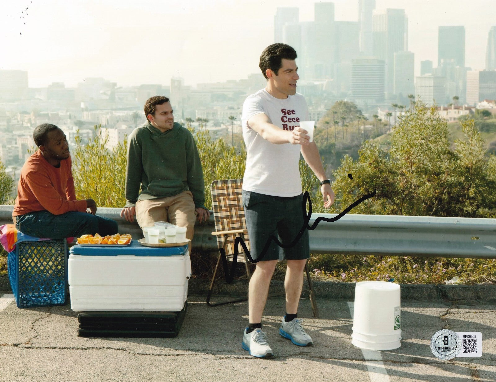 MAX GREENFIELD signed (NEW GIRL) Schmidt autographed 8X10 BECKETT BAS BP09508