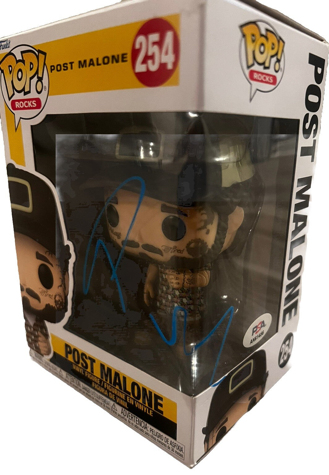 Post Malone signed (Pop Rocks) #254 Funko Pop PSA/DNA AN61456