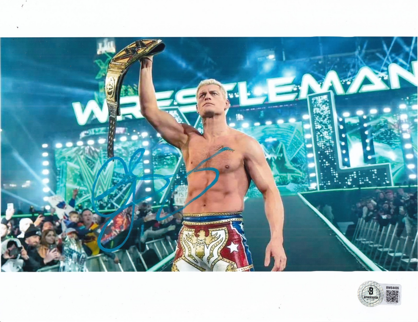 CODY RHODES signed (WWE) Wrestling Smackdown 8X10 photo BECKETT BAS BW54455