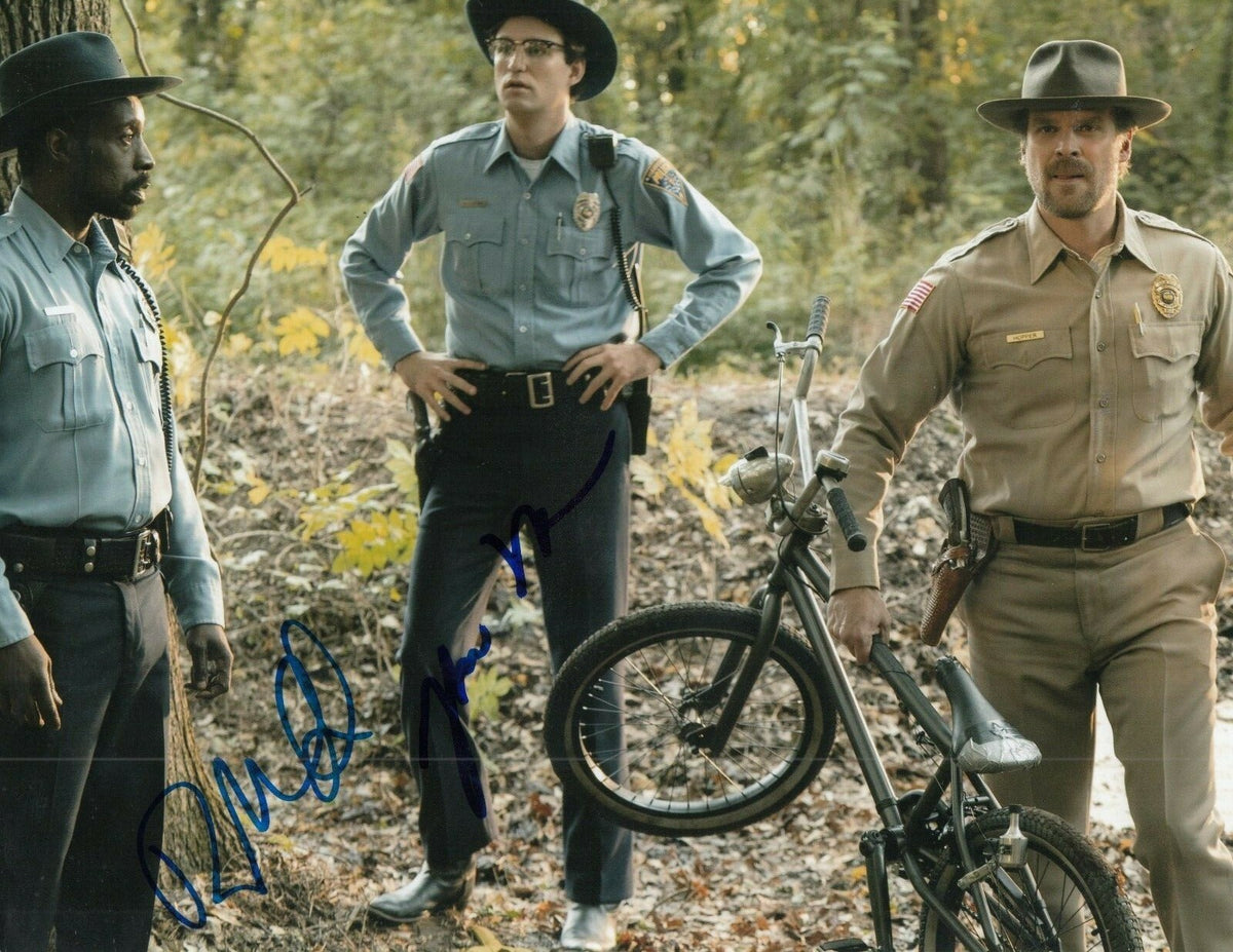 JOHN REYNOLDS and ROB MORGAN signed (STRANGER THINGS) 8X10 photo W/COA #2