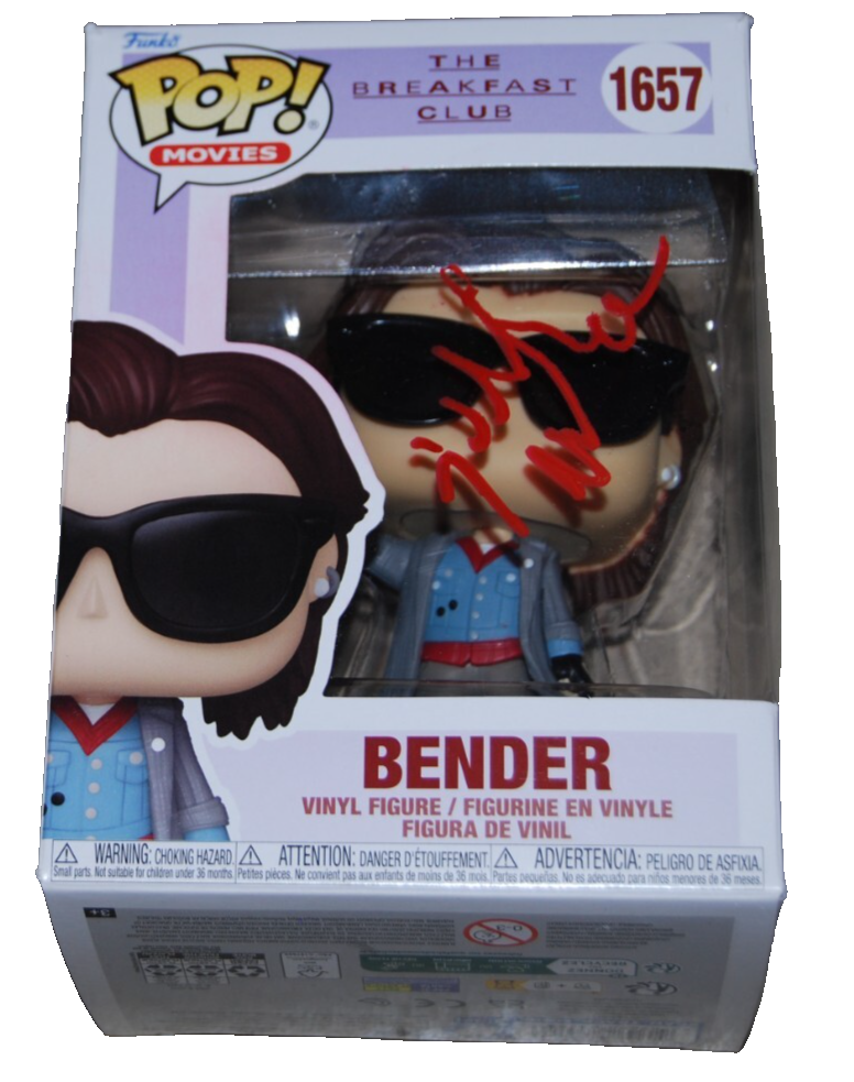 JUDD NELSON signed (THE BREAKFAST CLUB) Bender Funko pop #1657 BECKETT BS38075