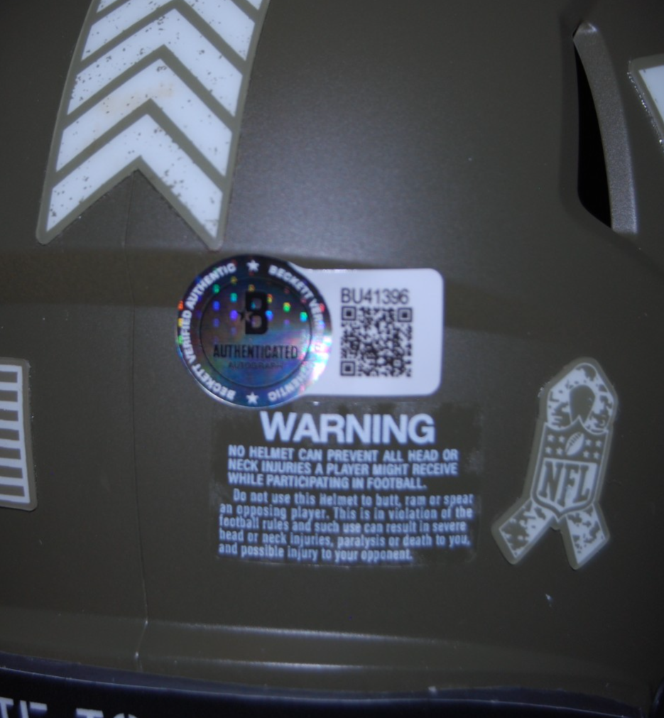 JOHNNY MANZIEL signed (CLEVELAND BROWNS) mini football helmet BECKETT BU41396