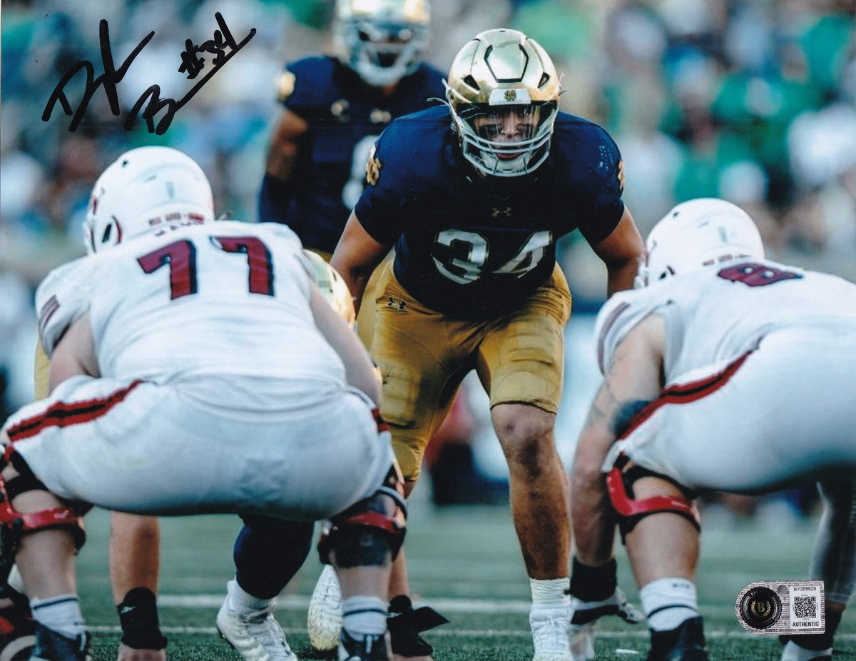 DRAYK BOWEN signed (NOTRE DAME FIGHTING IRISH) 8X10 photo BECKETT BY085629
